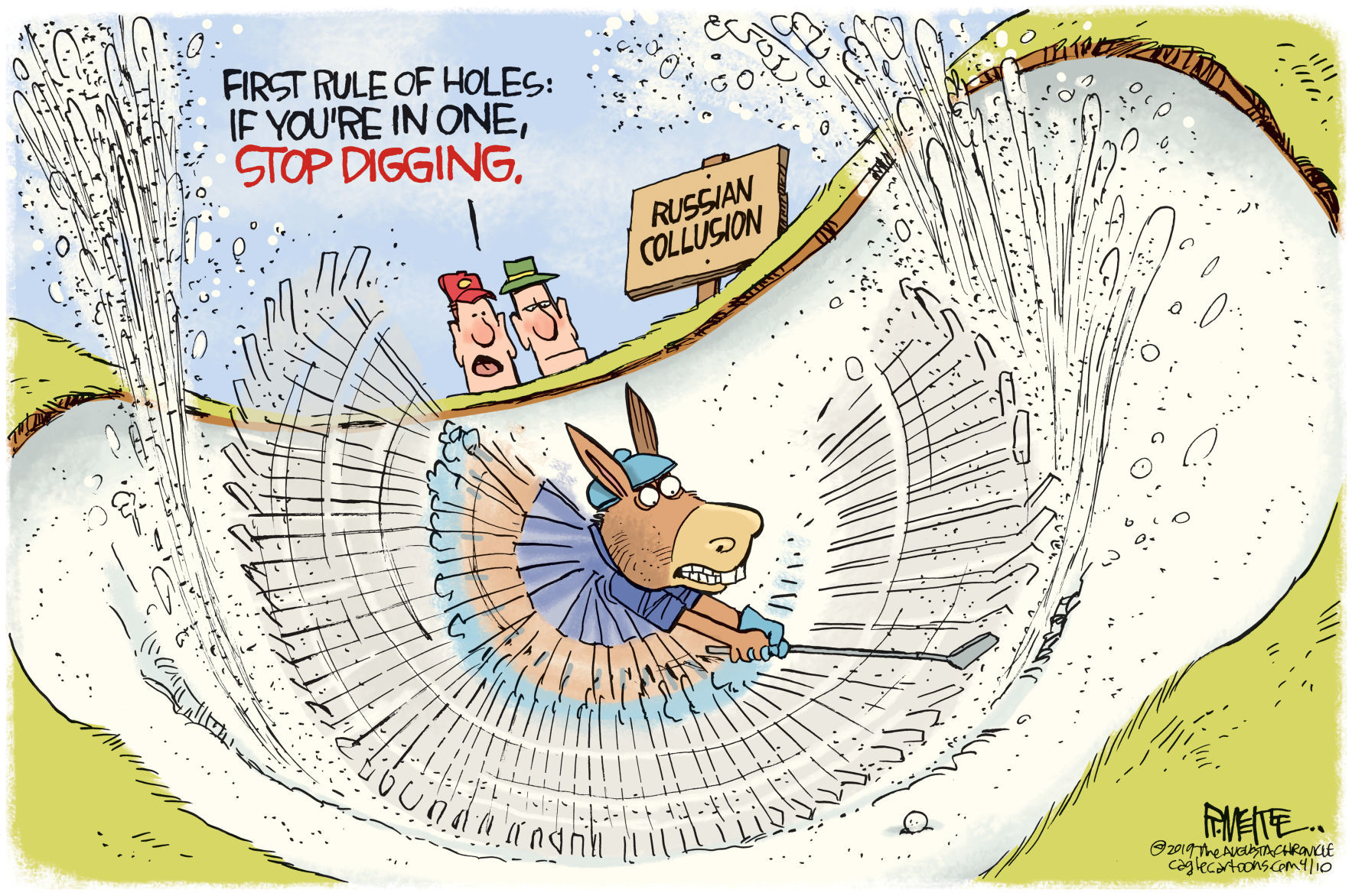 Digging a hole